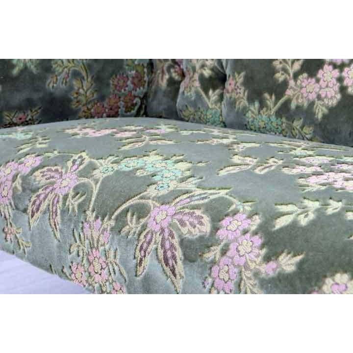 イタリア カウチソファ 金華山 グリーン ミニカウチ 長椅子 猫脚 イタリア カウチソファ 金華山 グリーン ミニカウチ 長椅子 猫脚