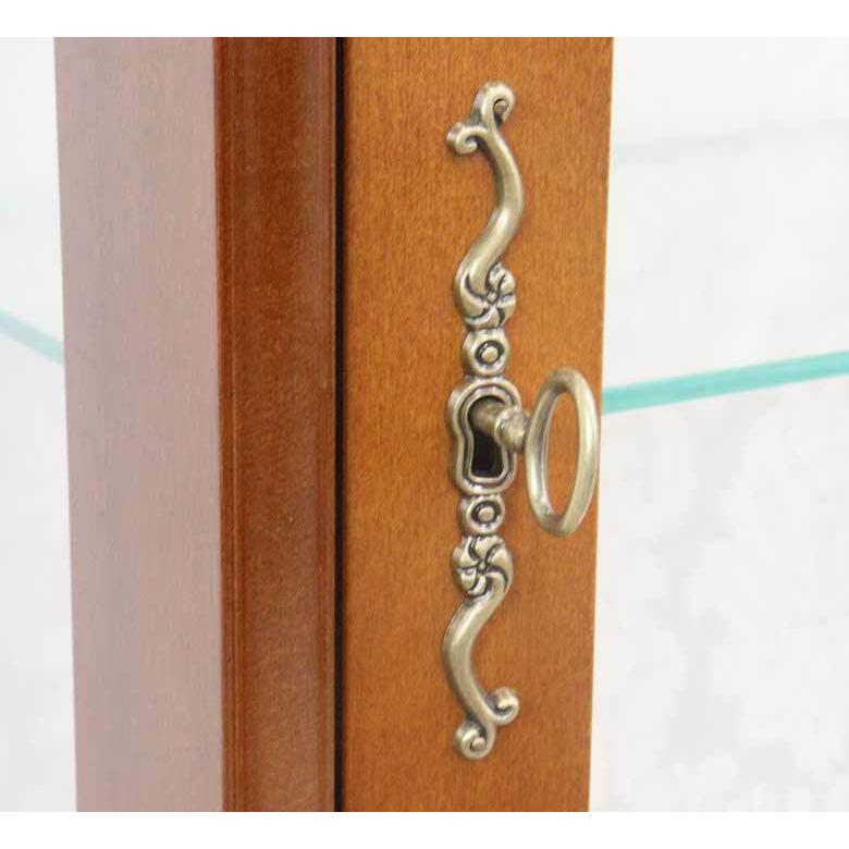 キャビネット 木製 145cm キュリオケース 象嵌 ロココ調 イタリア 家具