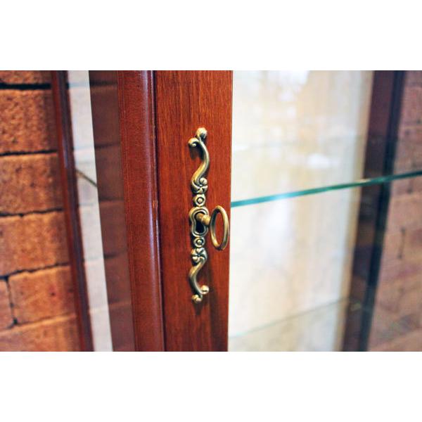 キャビネット 木製 120cm キュリオケース 象嵌 ロココ調 イタリア 家具