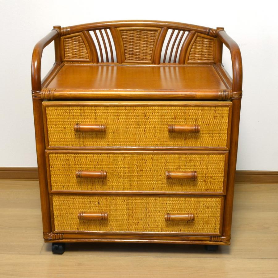 軽量ラタン 3段 チェスト 手作り 軽い ブラウン : インテリア北欧Yahoo