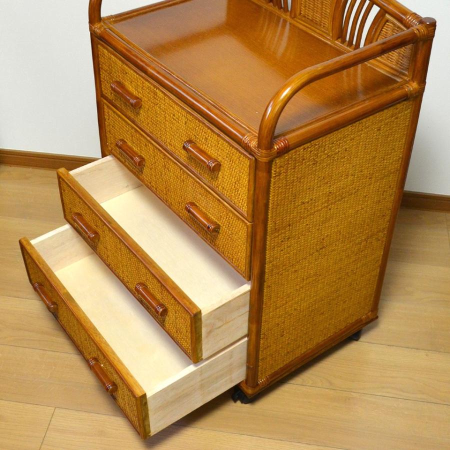 軽量ラタン 4段 チェスト 手作り 軽い ブラウン : インテリア北欧Yahoo