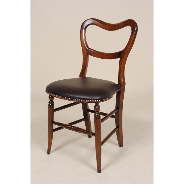 ダイニングチェア 合皮 ブラウン オーク 木製 椅子 茶 レトロ 467LBR