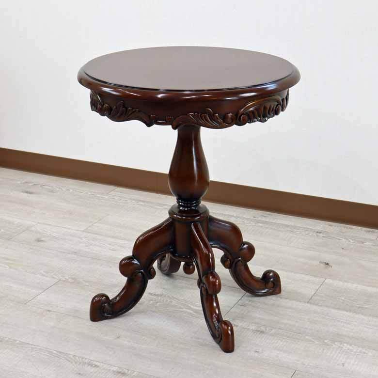 カフェテーブル 50cm マホガニー 木製 完成品 円形 ラウンドテーブル カフェテーブル 50cm マホガニー 木製 完成品 円形 ラウンドテーブル