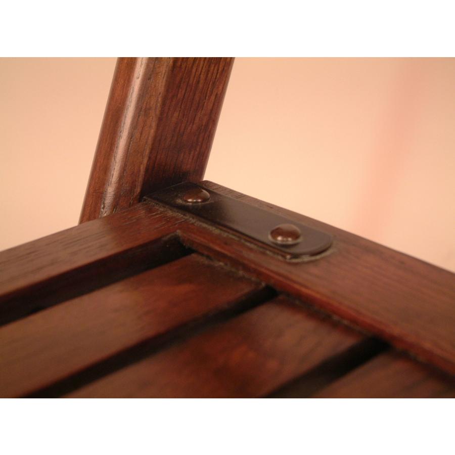 ダイニングチェア 折りたたみ式 木製 椅子 オーク 完成品 茶 レトロ