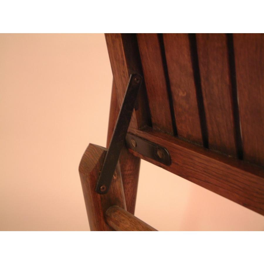 ダイニングチェア 折りたたみ式 木製 椅子 オーク 完成品 茶 レトロ