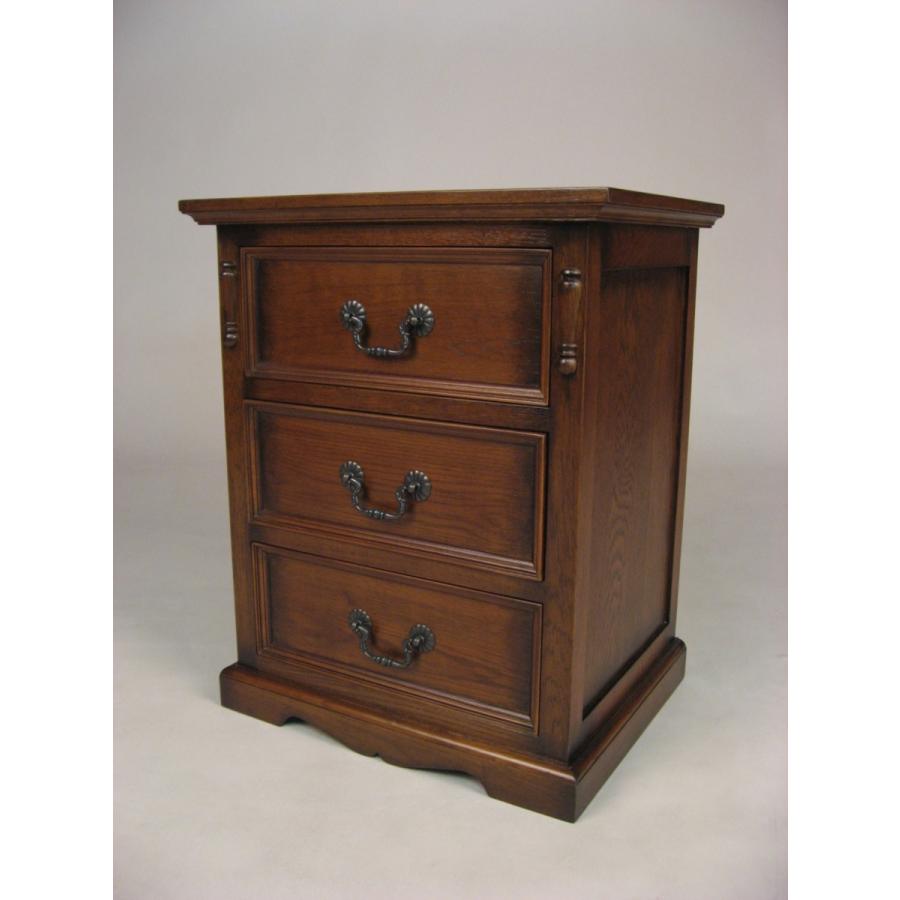 3段チェスト サイドチェスト 木製 オーク材 完成品 レトロ 茶 3段チェスト サイドチェスト 木製 オーク材 完成品 レトロ 茶