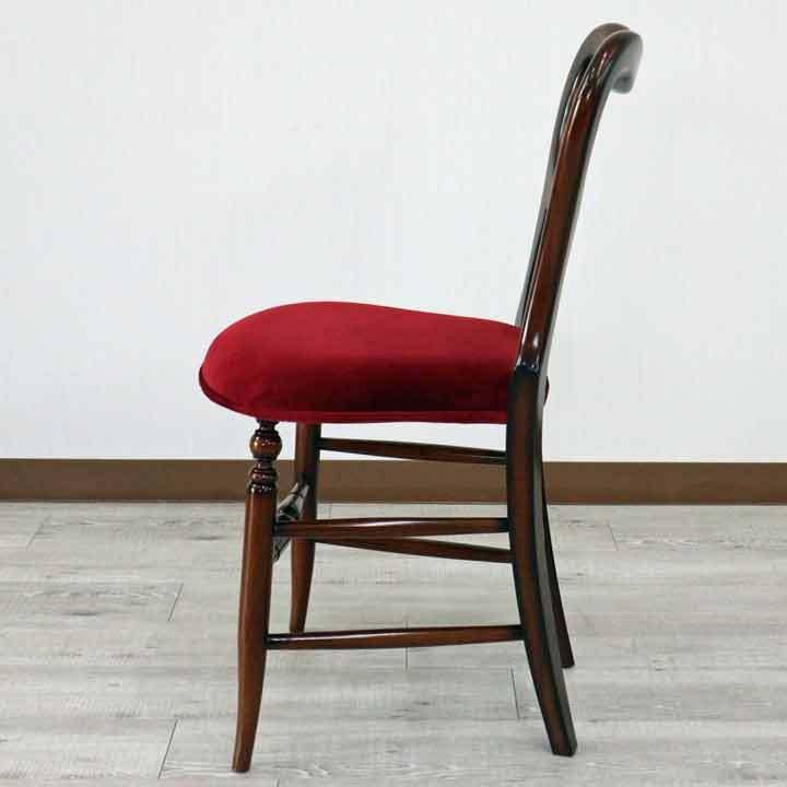 ダイニングチェア レッドモケット マホガニー 猫脚 完成品 ダイニングチェア レッドモケット マホガニー 猫脚 完成品