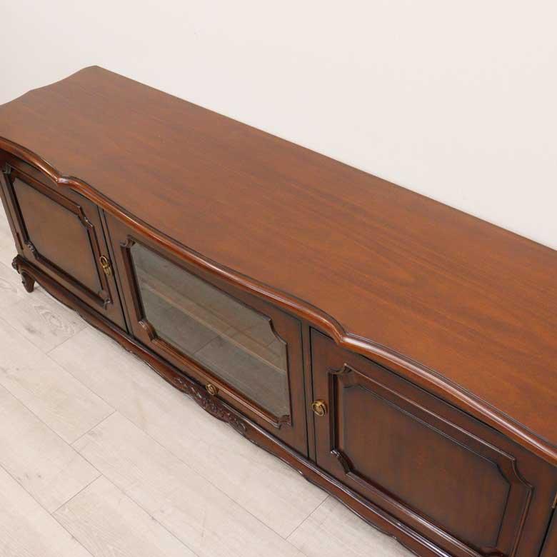 テレビボード マホガニー 180cm キャビネット テレビ台 猫脚 