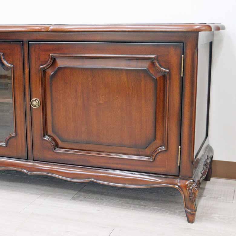 テレビボード マホガニー 180cm キャビネット テレビ台 猫脚 