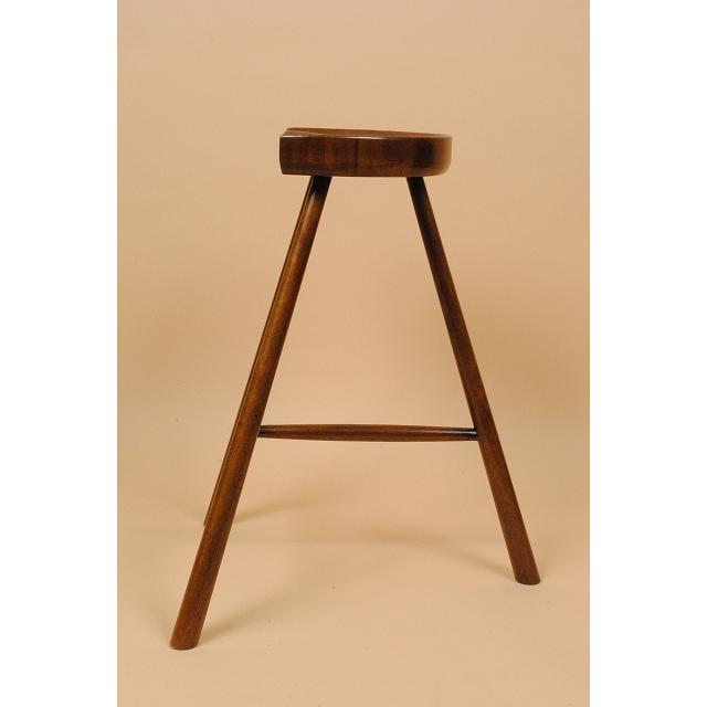 ハイスツール 鞍型 木製 椅子 オーク 茶 レトロ カウンターチェア 41B｜hokuo｜03