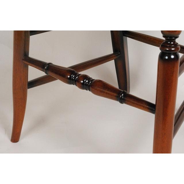 ダイニングチェア 合皮 レッド マホガニー 猫脚 完成品 バルーンチェア