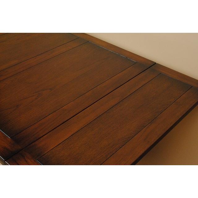ダイニングテーブル 80-135cm 伸長式 オーク 4人用 茶 レトロ 輸入家具