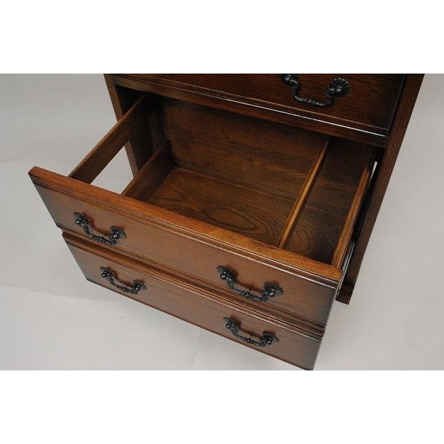 ライティングデスク 木製 オーク 完成品 ビューロー 茶 レトロ 521