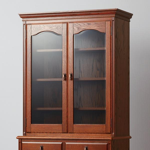 カントリー家具　木製ダブルドアキャビネット カントリーハウス 2ドア キャビネット オーク材 天然木使用 国産