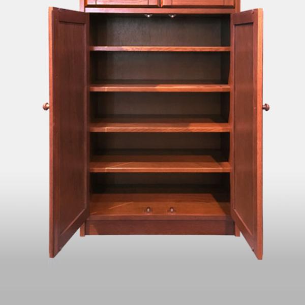 カントリーハウス 2ドア キャビネット オーク材 天然木使用 国産家具