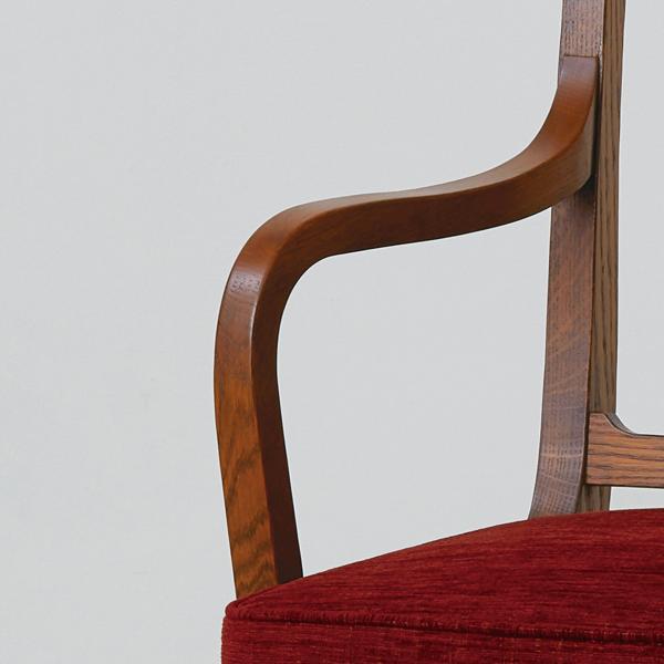 カントリーハウス アームチェア ダイニングチェア レリーフ オーク材