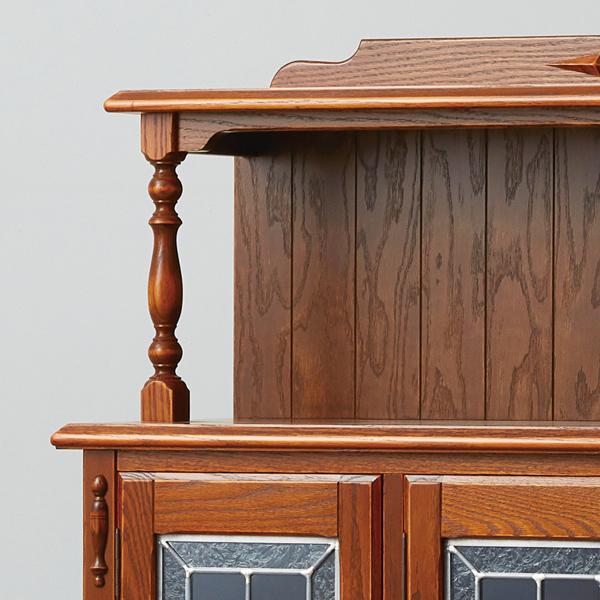 カントリーハウス 3ドア サイドボード 宮付 スリムキャビネット オーク