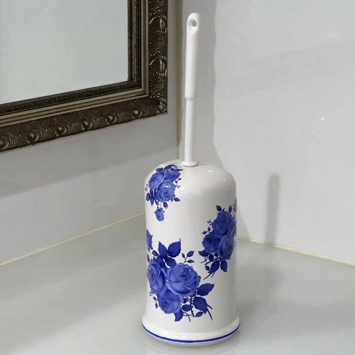 トイレブラシ おしゃれ 陶器 セット ブルーローズ 薔薇 ポット ローズ バラ ロイヤルアーデン サニタリー 永遠の定番