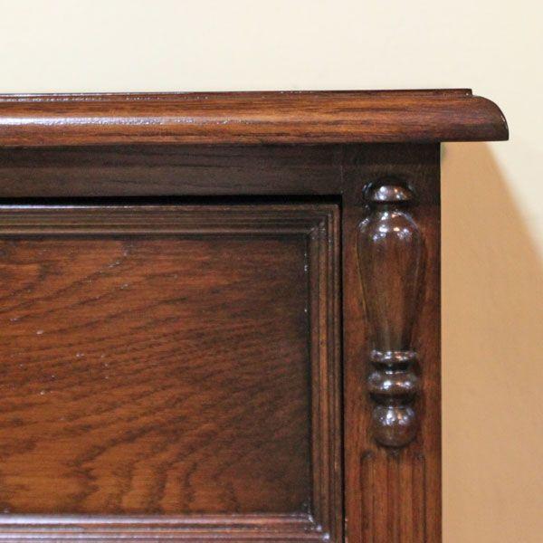 ワイドチェスト 6引出 オーク 完成品 木製 レトロ タンス 707