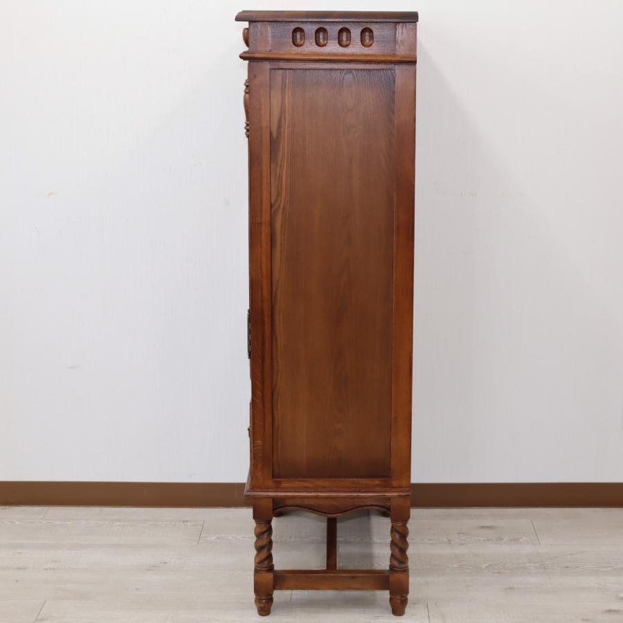 最終価格‼︎イタリア製マホガニーキュリオケース・猫脚 キャビネット マホガニー材 洋風ショーケース 猫脚