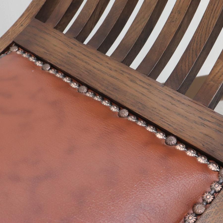 クラブチェア レザー オットマン 英国 アンティーク オーク 家具