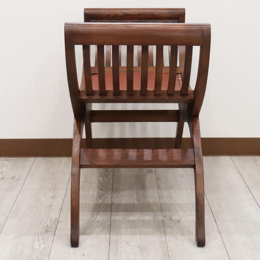 クラブチェア レザー オットマン 英国 アンティーク オーク 家具 リ