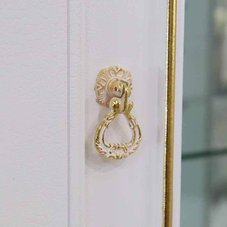 ロココ調家具 キャビネット ショーケース 飾棚 白家具 アンティーク