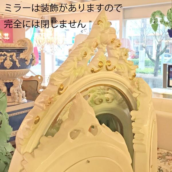 ロココ調家具 ドレッサー 三面鏡 イス付き 白家具 アンティーク ロココ調家具 ドレッサー 三面鏡 イス付き 白家具 アンティーク
