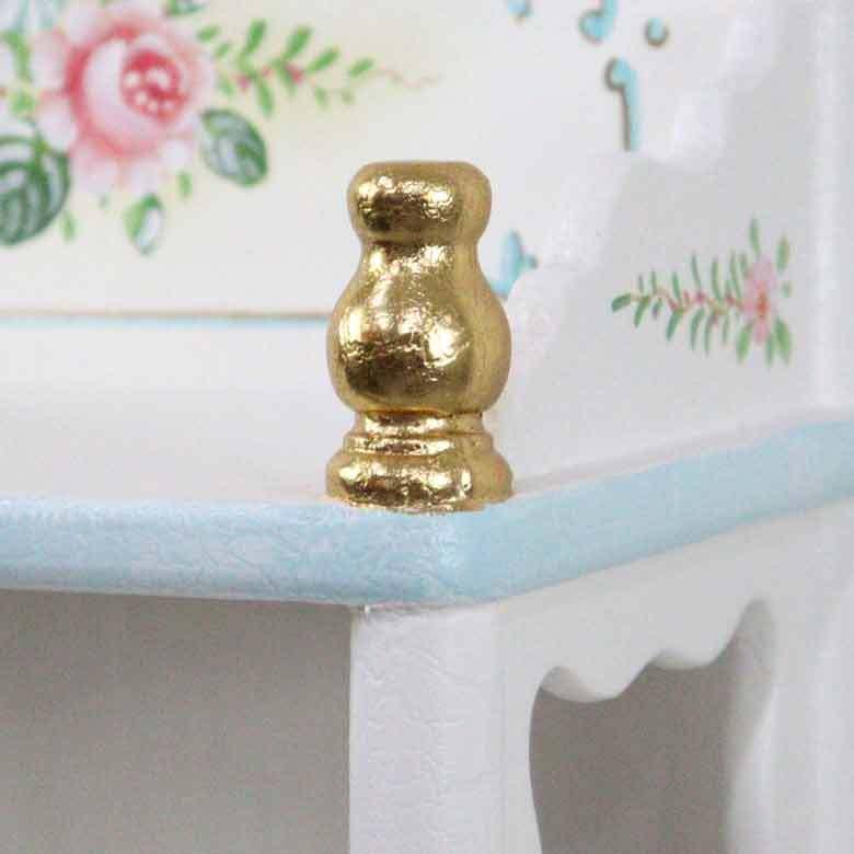 ロココ シェルフ 花柄 ラック 引出付き ミニキャビネット 壁掛け ロココ シェルフ 花柄 ラック 引出付き ミニキャビネット 壁掛け