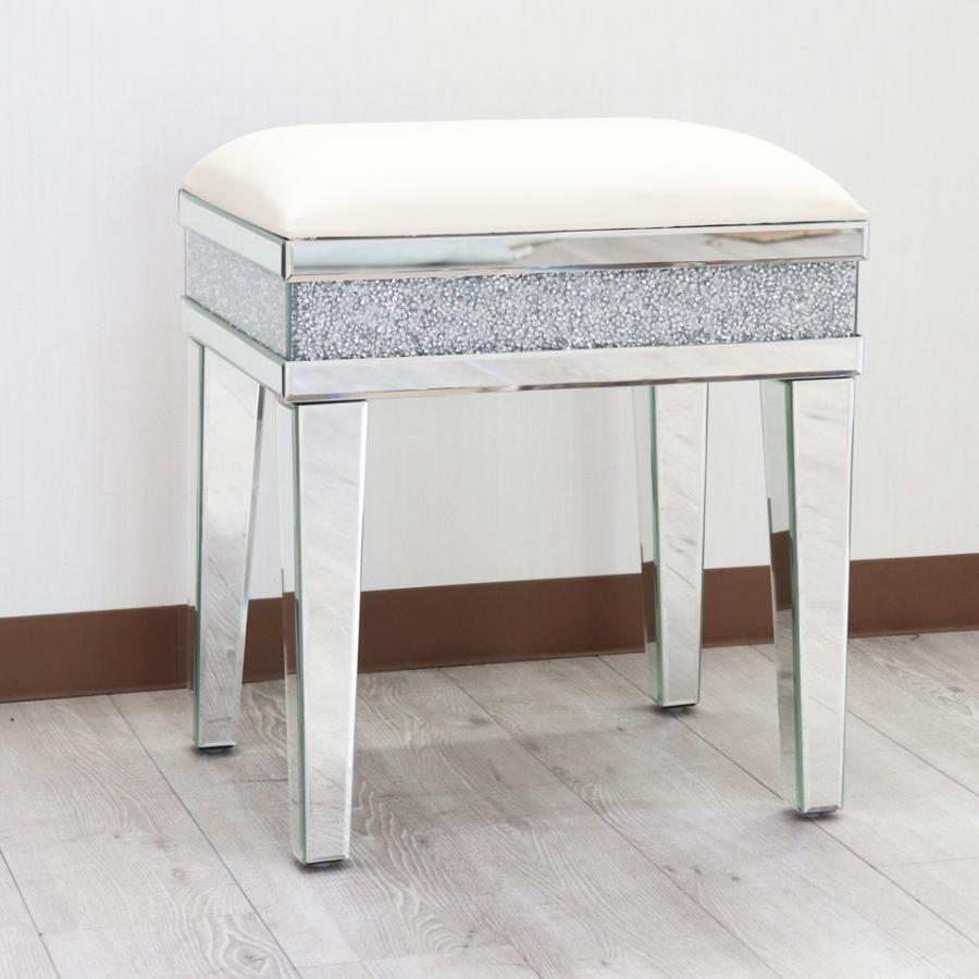 【希少】 ミラー家具 ライティング デスク スツール セット ジュエリーデスク モダン ヨーロピアン エレガント ミラー 韓国インテリア 【KUE2341138652】(82797円)