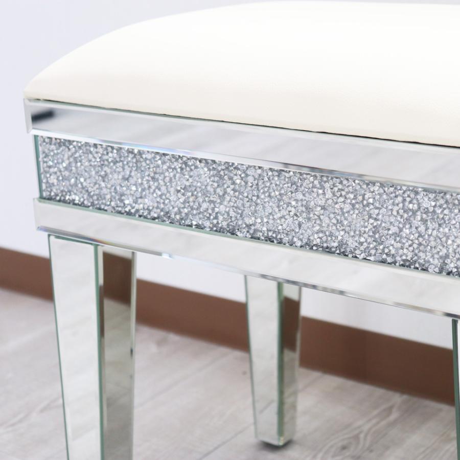 【希少】 ミラー家具 ライティング デスク スツール セット ジュエリーデスク モダン ヨーロピアン エレガント ミラー 韓国インテリア 【KUE2341138652】(82797円)