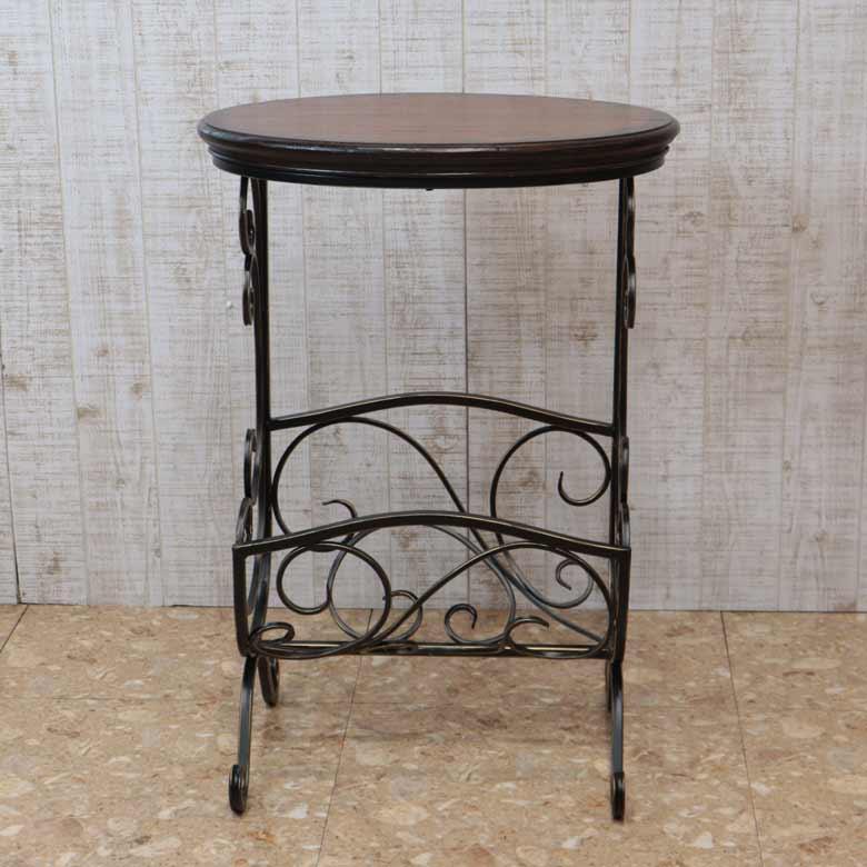 アイアン マガジンラックテーブル アンティーク仕上げ サイド