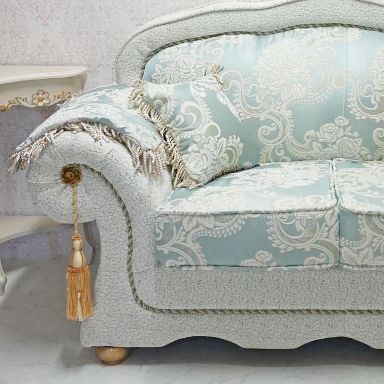 ソファ 2人がけ おしゃれ アンティーク 2P ソファー タッセル