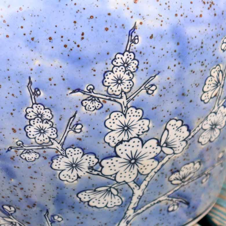 水鉢 大型 白梅 大 10号 火鉢 鉢カバー プランターカバー プランター