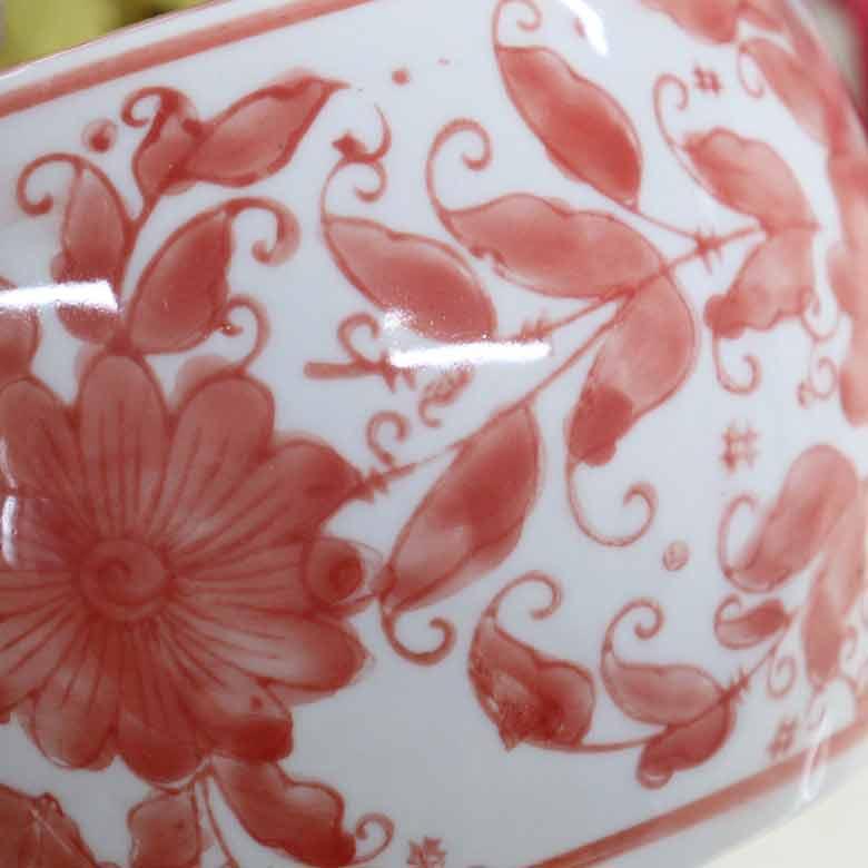 水鉢 ピンク 花柄 5号 シノワズリ ミニ火鉢 鉢カバー プランター 水鉢 ピンク 花柄 5号 シノワズリ ミニ火鉢 鉢カバー プランター