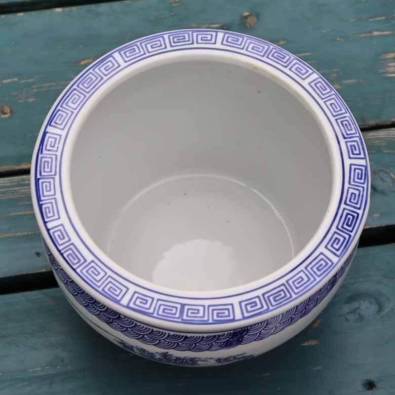 水鉢 鳥獣戯画 7号 シノワズリ オリエンタル ジャポニズム 火鉢 鉢