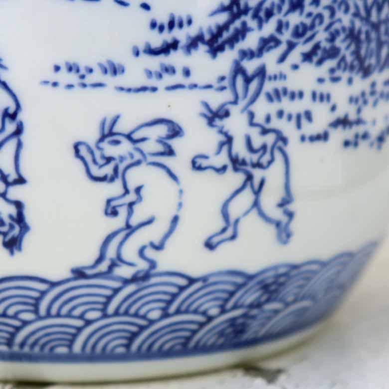 水鉢 陶器 鳥獣戯画 5号 ミニ火鉢 鉢カバー プランターカバー 水鉢 陶器 鳥獣戯画 5号 ミニ火鉢 鉢カバー プランターカバー