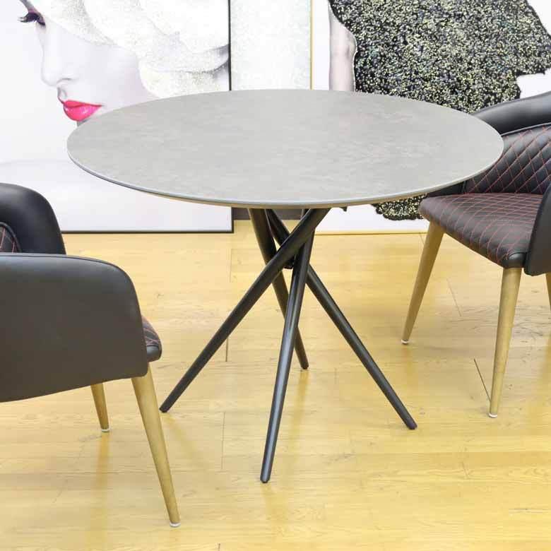 セラミック ダイニングテーブル 円形 100cm 単品 4人がけ セラミック ダイニングテーブル 円形 100cm 単品 4人がけ
