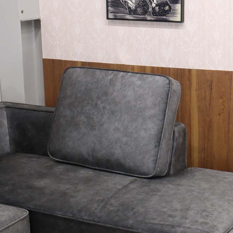 カウチソファ コーナーソファ L型 スムーステック ベルベット ゆったり