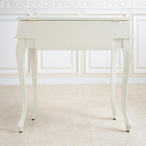 コンソール ドレッサー デスク ホワイト スツール付 鏡台 マホガニー