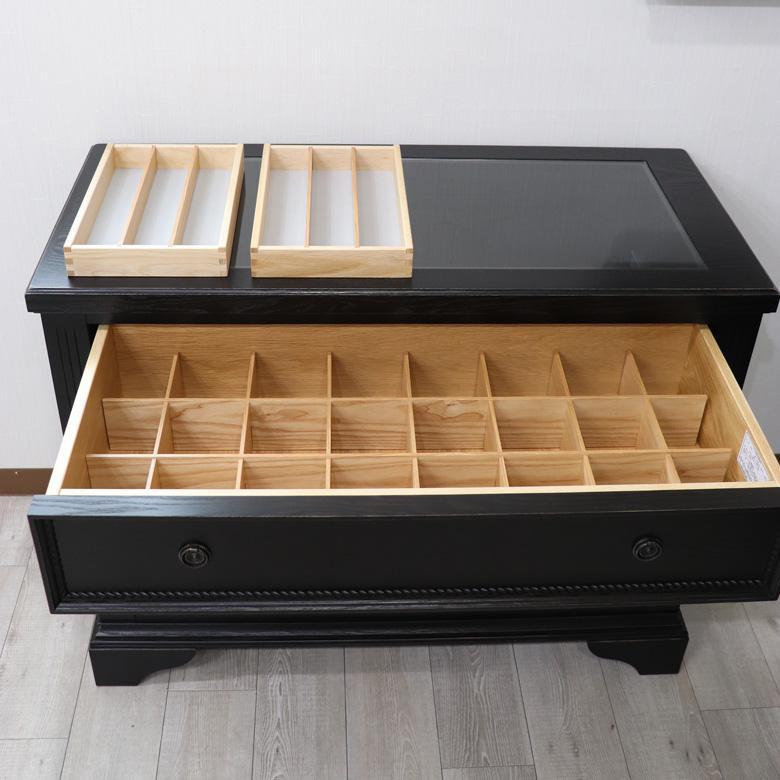 ジュエリーチェスト 幅102cm ドレッサー タモ材 送料無料 クリエイト