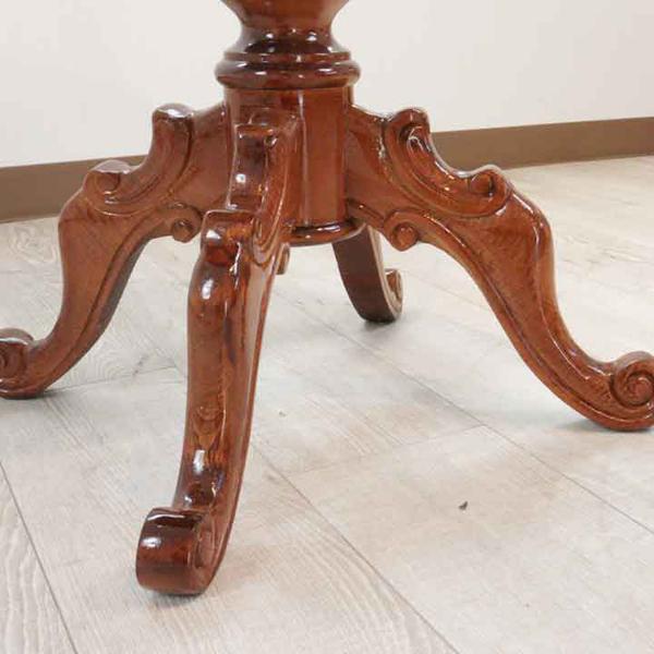 イタリア ダイニングテーブル 3点セット 70cm 円形 象嵌 2人用