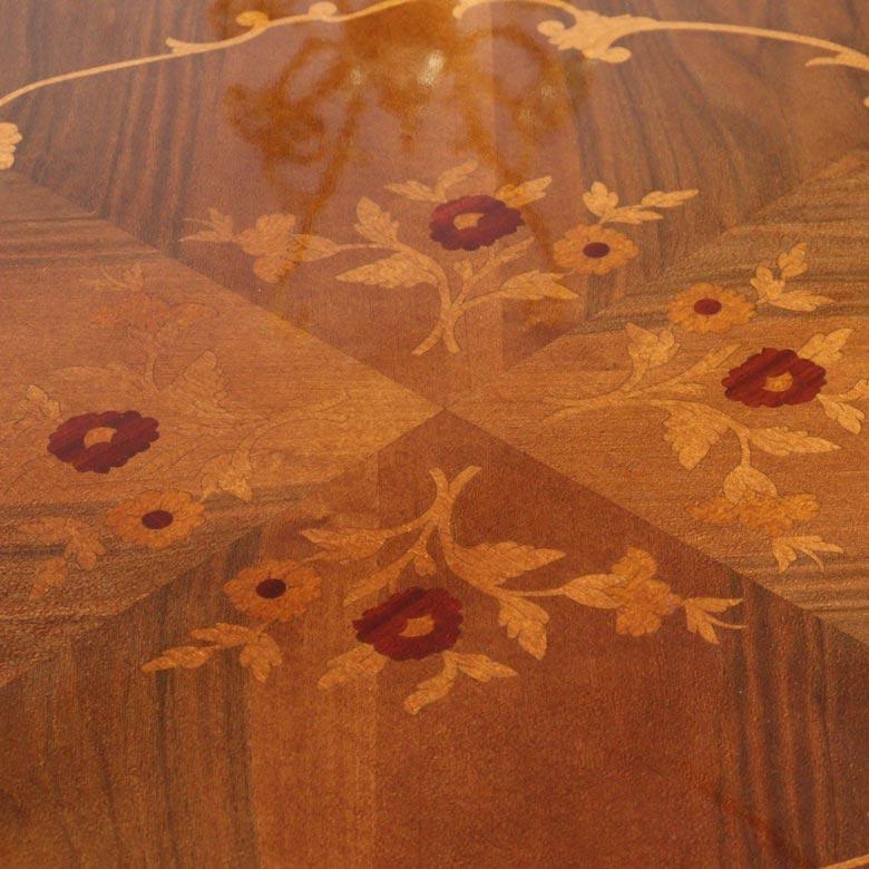 ダイニングテーブル 3点セット 80cm 円形 象嵌 金華山 イタリア ダイニングテーブル 3点セット 80cm 円形 象嵌 2人用