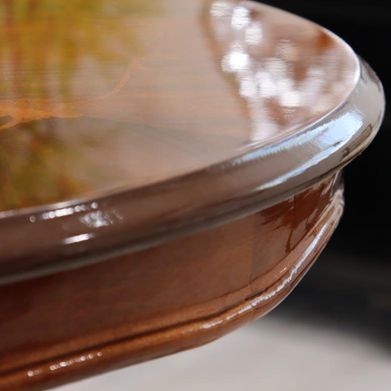 イタリア ダイニングテーブル 3点セット 80cm 円形 象嵌 2人用