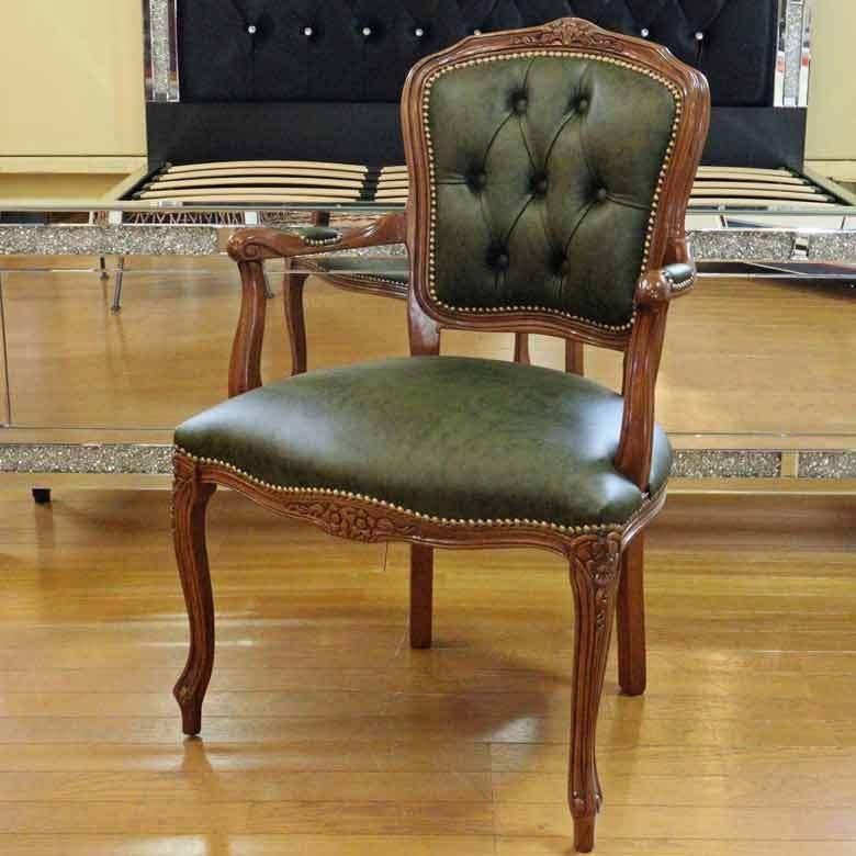 ダイニングテーブル 3点セット 80cm 円形 象嵌 2人用 イタリア 本皮
