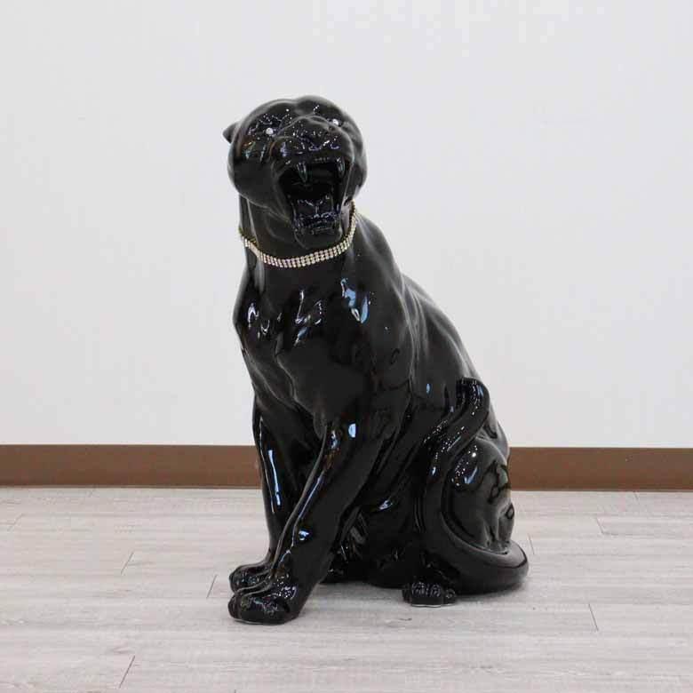 陶器 動物 ヒョウ 置物 イタリア製 レオパード 豹 完成品 ヨーロピアン クラシック AHURA ブラック 咆哮 セラミック :ahura-1918k-n:インテリア北欧Yahoo!店 - 通販 - Yahoo!ショッピング