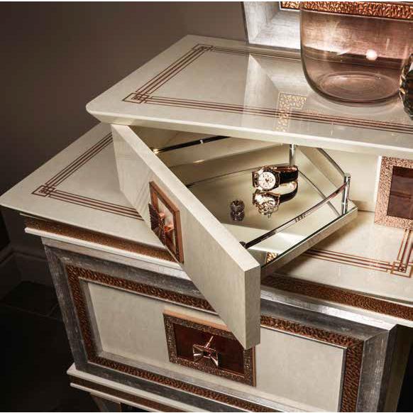 ITALYドレッサー　イタリア 4041】豪華特注ミラー仕様！ロココ調ドレッサー3点セット