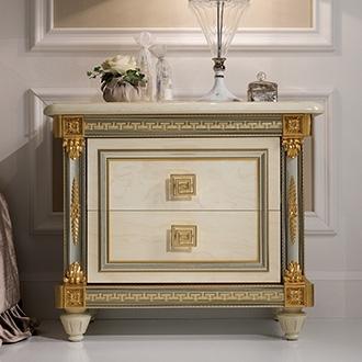 イタリア 2段ナイトテーブル Liberty アレドクラシック 2引出チェスト