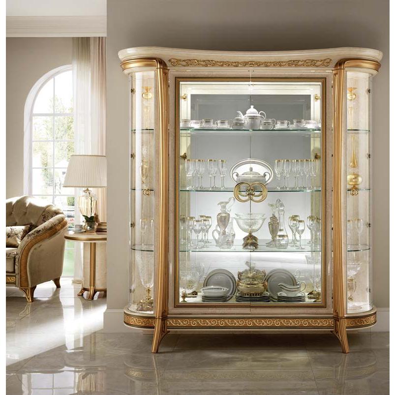 イタリア　ガラス　キャビネット　カップボード　飾り棚　アンティーク　ヨーロピアン イタリアガラスキャビネットカップボード飾り棚アンティークヨーロピアン