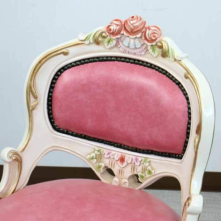 ロココ調 ティーテーブルセット 60cm ラウンドテーブル 3点セット